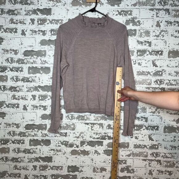 Free people | women light lavender wool sweater w/ ruffles - Picture 11 of 11